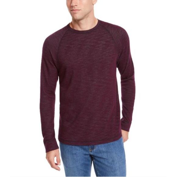 Tommy Bahama Duncan Deux Over Crew Reversible Sweater Maroon Size S - Picture 1 of 7